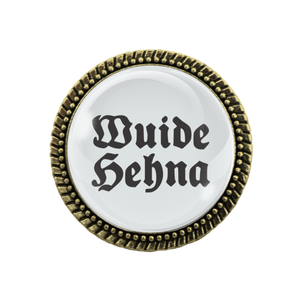 Gaudi-Brosche "Wuide Hehna" in bronze, Trachtenschmuck