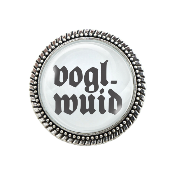 "Voglwuid" Gaudi-Brosche -in Silber für das Oktoberfest