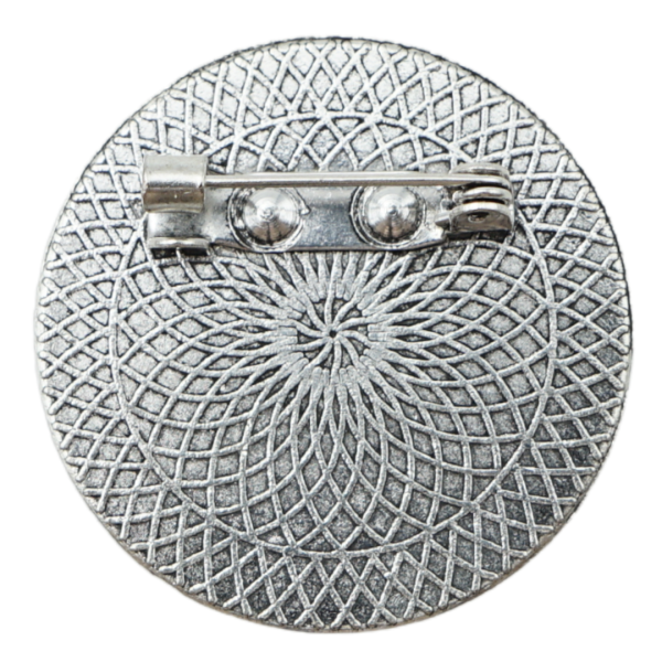 Gaudibrosche mit Nadelverschluss in Silber