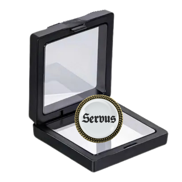Edle Geschenkverpackung der Gaudibroschn "Servus"