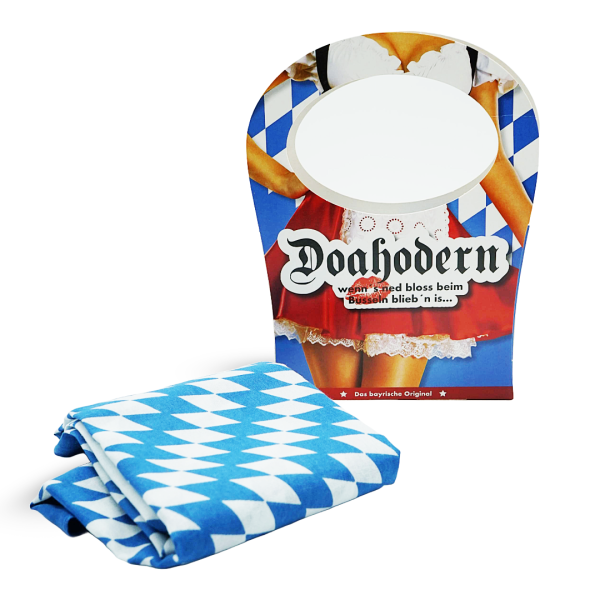 "Trage ein Stück bayerischer Tradition mit einem Doahodern Baumwolltuch."