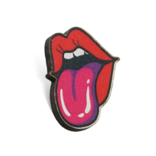 "Der 'Bläschl' Zunge Pin - Das perfekte Accessoire für deine bayrische Tracht! Erhältlich bei Glubbal.shop."