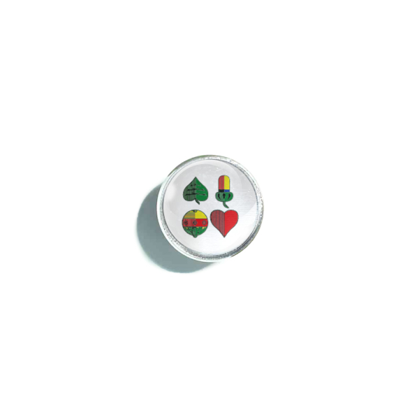 Pin - Schafkopf 4 Farben Silber