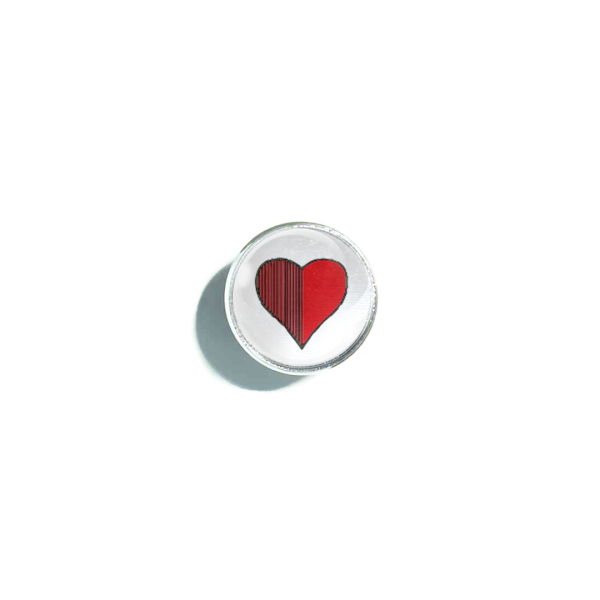 Pin - Schafkopf Herz Silber