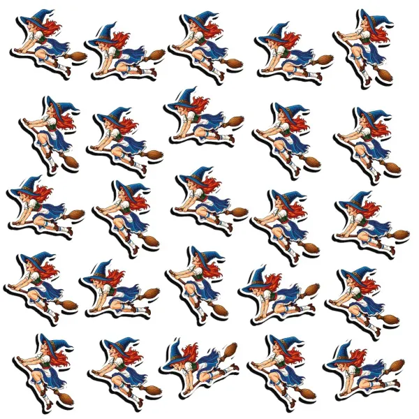 Nachhaltige Streuteile Hexe aus Holz als Streudeko und Tischdeko