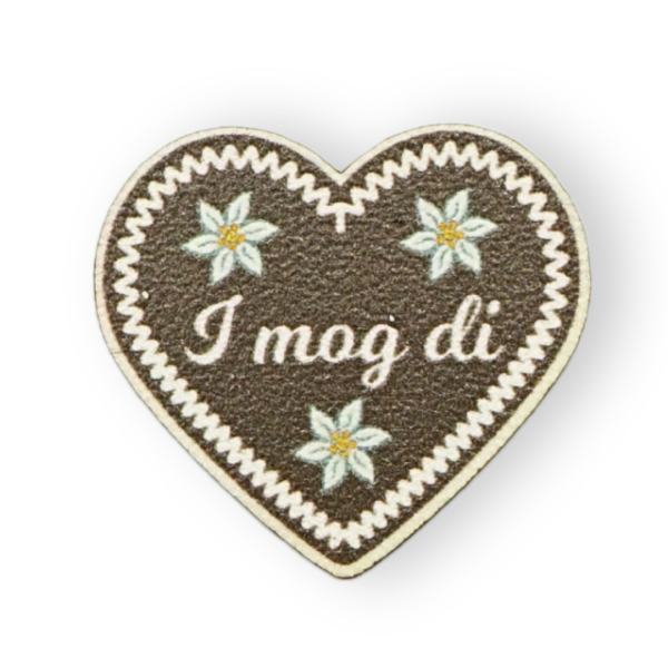 Streuteil Lebkuchenherz Weiß für Oktoberfest-Deko